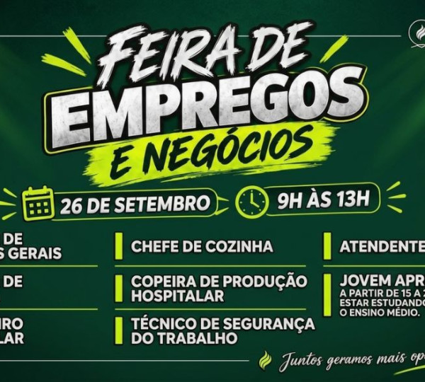 Feira de Empregos e negócios - Feneg e Committee 🎯Comparecer dia 26/09; Confira os Detalhes